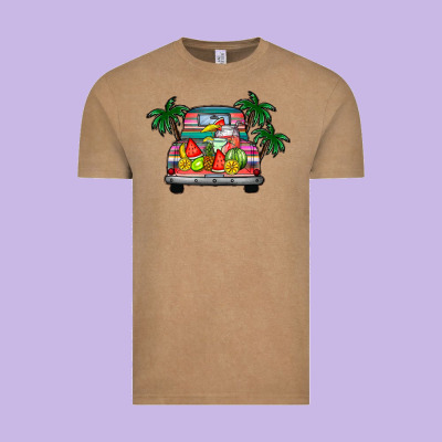 Summer Truck Vintage Tee Designed By Cowhidedigitalart