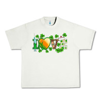Pistachio st.patrick's nurse love heart stethoscope Urban Heavy Tee - BarkalooDesign