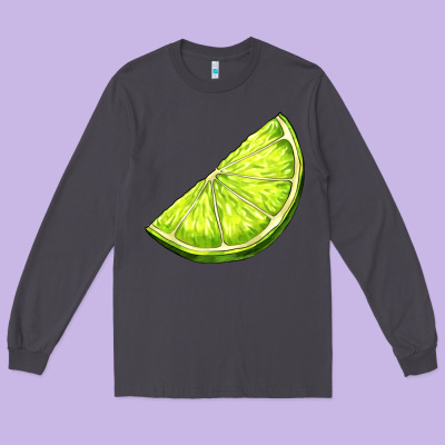 Lime For Gin Long Sleeve Tee Designed By Adodesignshop