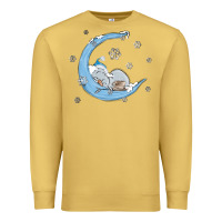 Antique Gold snowman and moon Premium Sweatshirt - MaliasSmallBusiness