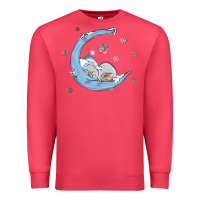 Cardinal snowman and moon Premium Sweatshirt - MaliasSmallBusiness