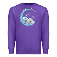 Purple snowman and moon Premium Sweatshirt - MaliasSmallBusiness