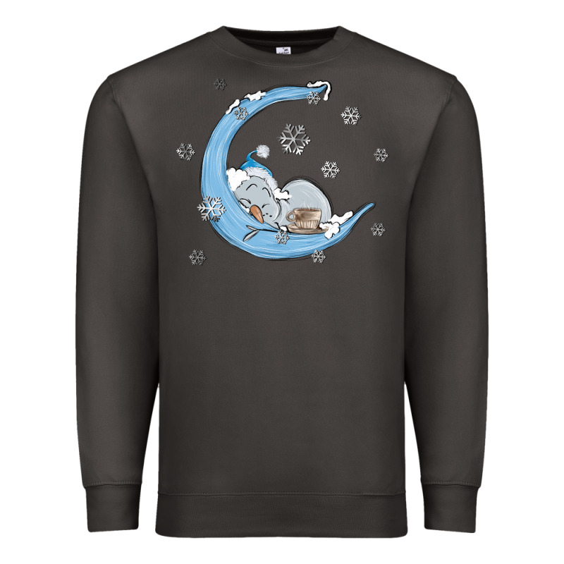 Snowman And Moon Premium Sweatshirt by MaliasSmallBusiness | Teevron