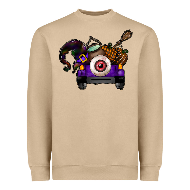 Halloween Truck Heavyweight Sweatshirt by CowhideDigitalArt | Teevron