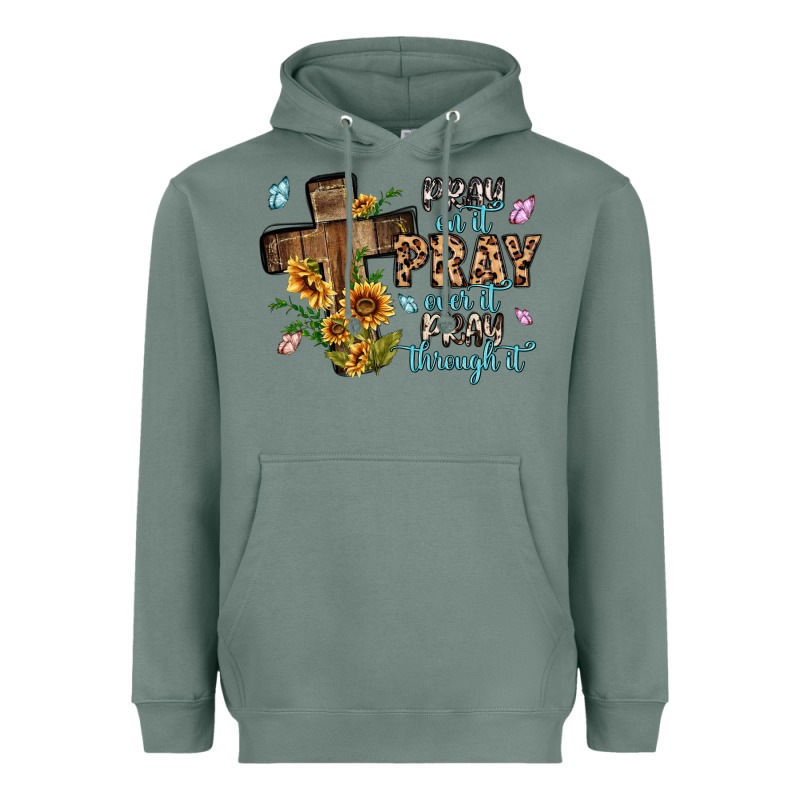 Pray On It Pray Over It Pray Through It Heavyweight Hoodie by MaliasSmallBusiness | Teevron
