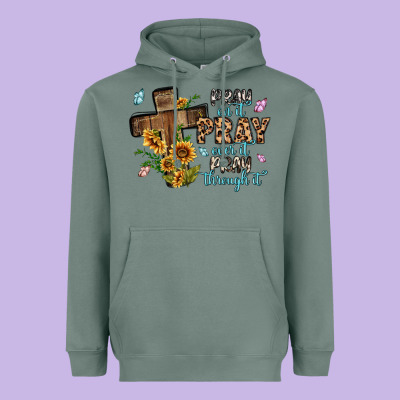 Pray On It Pray Over It Pray Through It Heavyweight Hoodie Designed By Maliassmallbusiness