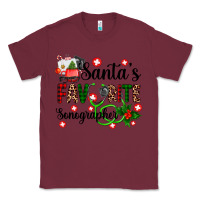 Burgundy santa's favorite sonographer Classic Tee - AdoDesignShop