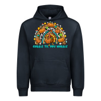Navy Gobble Til You Wobble with Rainbow Urban Hoodie - texasbilliewilder
