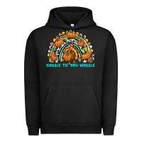 Pigment Black Gobble Til You Wobble with Rainbow Urban Hoodie - texasbilliewilder