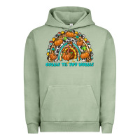 Pigment Oil Green Gobble Til You Wobble with Rainbow Urban Hoodie - texasbilliewilder