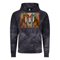 Cloud Black horses with bandanas Vintage Hoodie - RanaPortraitStore