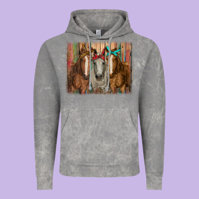 Horses With Bandanas Vintage Hoodie Designed By Ranaportraitstore