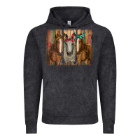 Vintage Black horses with bandanas Vintage Hoodie - RanaPortraitStore