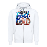 White Cool American Dad Zipper Hoodie - LillyAllenDesigns