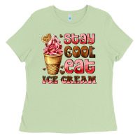 Matcha stay cool eat ice cream Ladies Tee - AdoDesignShop