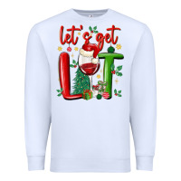 White let's get lit Premium Sweatshirt - MaliasSmallBusiness
