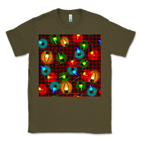 Army Green christmas lights seamless pattern Classic Tee - BundleAndBundleShop
