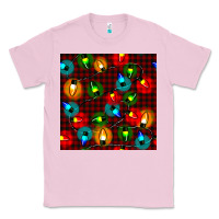 Bubblegum Pink christmas lights seamless pattern Classic Tee - BundleAndBundleShop