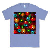 Colony Blue christmas lights seamless pattern Classic Tee - BundleAndBundleShop