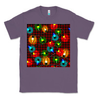 Lavender christmas lights seamless pattern Classic Tee - BundleAndBundleShop