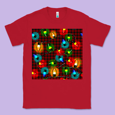 Christmas Lights Seamless Pattern Classic Tee Designed By Bundleandbundleshop