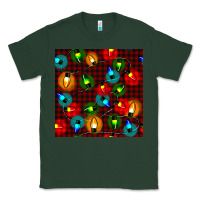 Sports Green christmas lights seamless pattern Classic Tee - BundleAndBundleShop