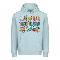 Blue Mist happy 100 days of school Premium Hoodie - Artiststas