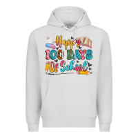 Dove Grey happy 100 days of school Premium Hoodie - Artiststas
