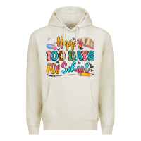 Oatmeal Heather happy 100 days of school Premium Hoodie - Artiststas