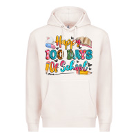 Pale Pink happy 100 days of school Premium Hoodie - Artiststas