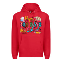 Red happy 100 days of school Premium Hoodie - Artiststas