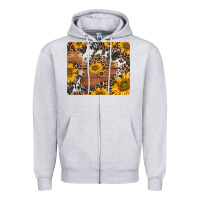Heather Grey sunflowers cowhide leopard mousepad Zipper Hoodie - Jasminsmagicworld