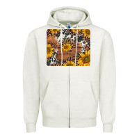 Oatmeal Heather sunflowers cowhide leopard mousepad Zipper Hoodie - Jasminsmagicworld