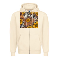 Sandshell sunflowers cowhide leopard mousepad Zipper Hoodie - Jasminsmagicworld