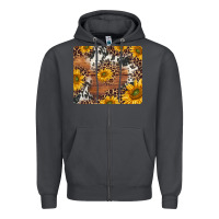 Smoke sunflowers cowhide leopard mousepad Zipper Hoodie - Jasminsmagicworld