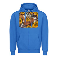 True Royal sunflowers cowhide leopard mousepad Zipper Hoodie - Jasminsmagicworld