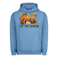 Pigment Pebble Blue Tis The Season Fall Urban Hoodie - texasbilliewilder