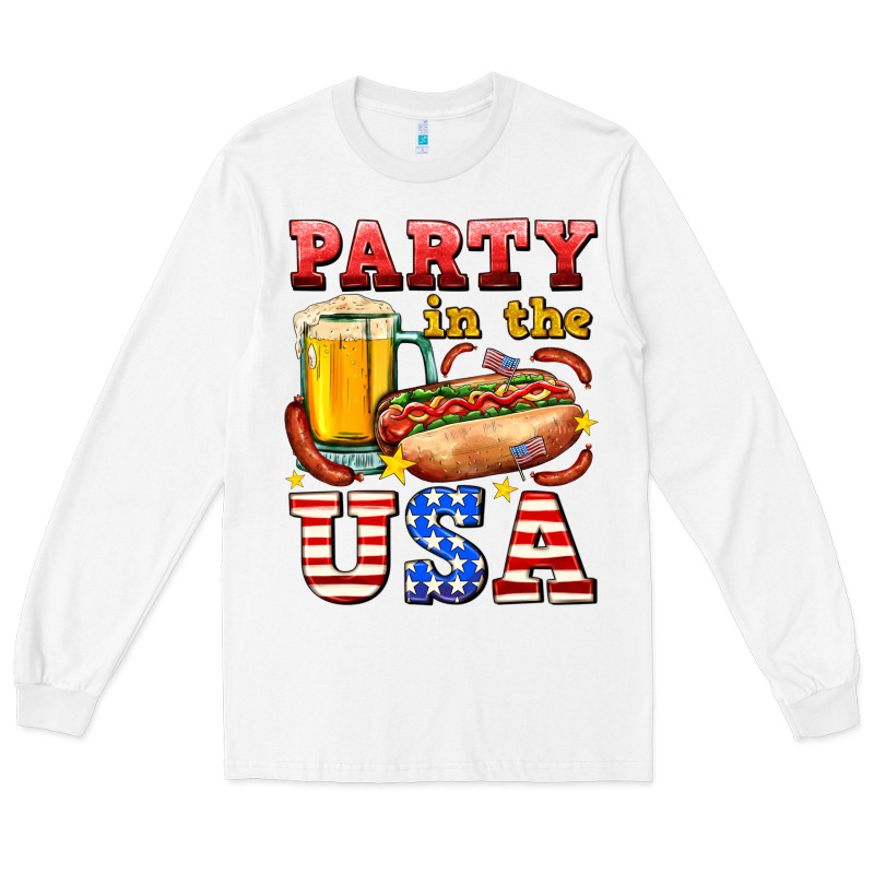 Party In The Usa Long Sleeve Tee by AdoDesignShop | Teevron