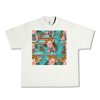Pistachio turquoise baby pig seamless pattern Urban Heavy Tee - HRA Design Shop