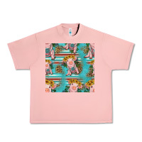 Salmon turquoise baby pig seamless pattern Urban Heavy Tee - HRA Design Shop