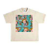 Sandshell turquoise baby pig seamless pattern Urban Heavy Tee - HRA Design Shop