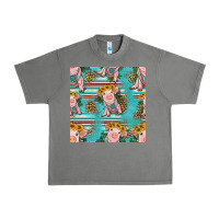 Tornado turquoise baby pig seamless pattern Urban Heavy Tee - HRA Design Shop