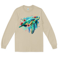 Mushroom floral turtle Long Sleeve Tee - Jasminsmagicworld