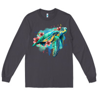Smoke floral turtle Long Sleeve Tee - Jasminsmagicworld
