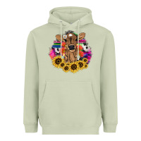 Matcha baby cow flower Heavyweight Hoodie - NancyCooperArtShop