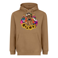 Toasted Coconut baby cow flower Heavyweight Hoodie - NancyCooperArtShop