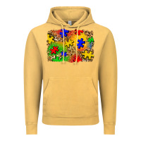 Vintage Mustard autism background Vintage Hoodie - Zillion Design Studio
