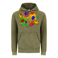 Vintage Olive autism background Vintage Hoodie - Zillion Design Studio