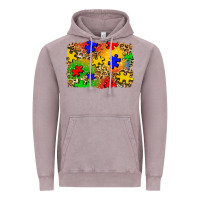 Vintage Zinc autism background Vintage Hoodie - Zillion Design Studio