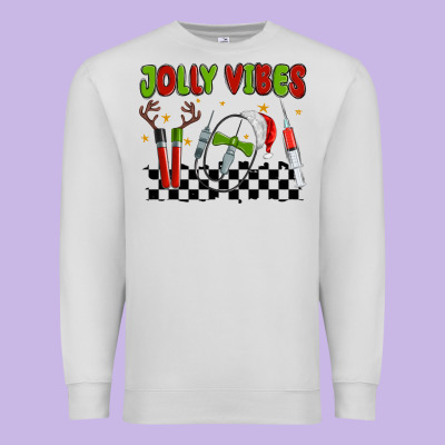 Jolly Vibes Premium Sweatshirt Designed By Maliassmallbusiness